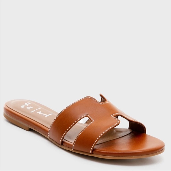 French Sole Cognac Alibi Sandals - Picture 1 of 15